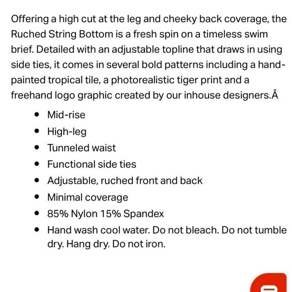 Pearl Multi Tile Ruched String Bikini Bottom - Picture 7 of 7